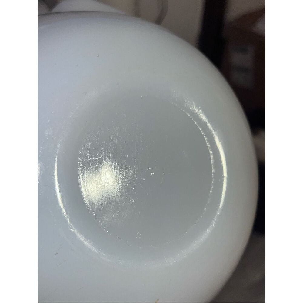 Vintage MCM Fire King Atomic Blue  Heaven 10 inch bowl flawless - Picture 10 of 16